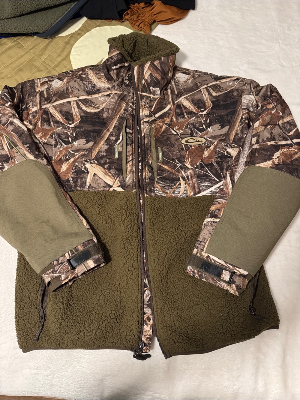 Drake Olive Green and Camouflage Men's Jacket